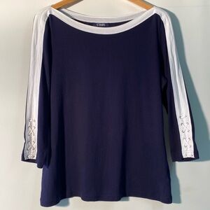 Chaps - women’s boat neck t-shirt. Size XL